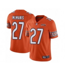 Youth Chicago Bears #27 Sherrick McManis Orange Alternate 100th Season Limited Football Jersey