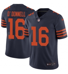 Men's Nike Chicago Bears #16 Pat O'Donnell Navy Blue Alternate Vapor Untouchable Limited Player NFL Jersey