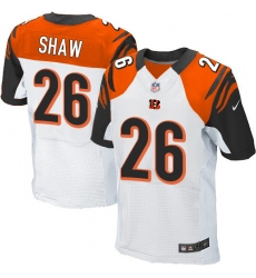 Men's Nike Cincinnati Bengals #26 Josh Shaw Elite White NFL Jersey