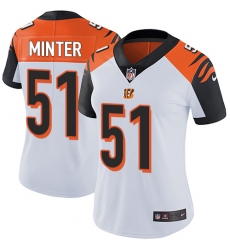 Women's Nike Cincinnati Bengals #51 Kevin Minter Vapor Untouchable Limited White NFL Jersey