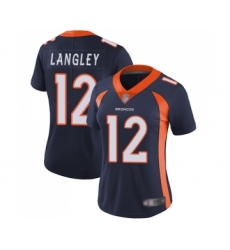 Women's Denver Broncos #12 Brendan Langley Navy Blue Alternate Vapor Untouchable Limited Player Football Jersey