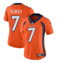 Women's Nike Denver Broncos #7 John Elway Elite Orange Team Color NFL Jersey
