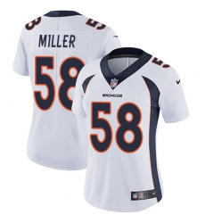 Women's Nike Denver Broncos #58 Von Miller Elite White NFL Jersey