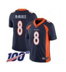 Men's Denver Broncos #8 Brandon McManus Navy Blue Alternate Vapor Untouchable Limited Player 100th Season Football Jersey