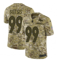 Men's Nike Denver Broncos #99 Adam Gotsis Limited Camo 2018 Salute to Service NFL Jersey