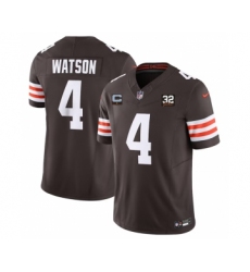 Men's Nike Cleveland Browns #4 Deshaun Watson Brown 2023 F.U.S.E. 1-Star C And Jim Brown Memorial Vapor Untouchable Jersey