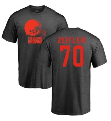 NFL Nike Cleveland Browns #70 Kevin Zeitler Ash One Color T-Shirt