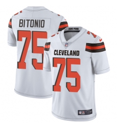 Men's Nike Cleveland Browns #75 Joel Bitonio White Vapor Untouchable Limited Player NFL Jersey