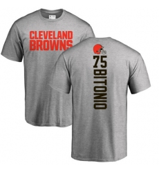 NFL Nike Cleveland Browns #75 Joel Bitonio Ash Backer T-Shirt
