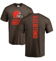 NFL Nike Cleveland Browns #75 Joel Bitonio Brown Backer T-Shirt