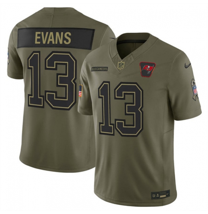 Men's Tampa Bay Buccaneers #13 Mike Evans Olive 2025 Salute to Service Limited Football Stitched Jersey