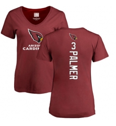 NFL Women's Nike Arizona Cardinals #3 Carson Palmer Maroon Backer T-Shirt