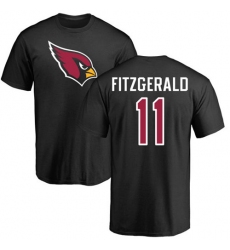 NFL Nike Arizona Cardinals #11 Larry Fitzgerald Black Name & Number Logo T-Shirt