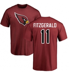 NFL Nike Arizona Cardinals #11 Larry Fitzgerald Maroon Name & Number Logo Personalized T-Shirt