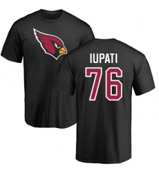 NFL Nike Arizona Cardinals #76 Mike Iupati Black Name & Number Logo T-Shirt