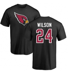 NFL Nike Arizona Cardinals #24 Adrian Wilson Black Name & Number Logo T-Shirt