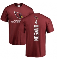 NFL Nike Arizona Cardinals #4 Phil Dawson Maroon Backer T-Shirt