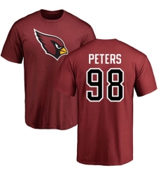 NFL Nike Arizona Cardinals #98 Corey Peters Maroon Name & Number Logo Personalized T-Shirt