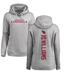 NFL Women's Nike Arizona Cardinals #26 Brandon Williams Ash Backer Pullover Hoodie