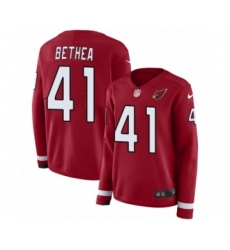 Women's Nike Arizona Cardinals #41 Antoine Bethea Limited Red Therma Long Sleeve NFL Jersey