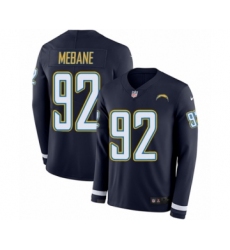 Men's Nike Los Angeles Chargers #99 Joey Bosa Limited Black Salute to Service Therma Long Sleeve NFL Jersey