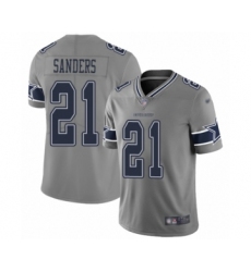 Youth Dallas Cowboys #21 Deion Sanders Limited Gray Inverted Legend Football Jersey