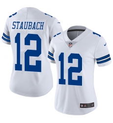 Women's Nike Dallas Cowboys #12 Roger Staubach Elite White NFL Jersey
