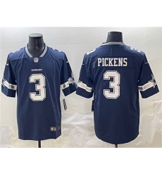 Men's Dallas Cowboys #3 George pickens Navy 2025 Vapor Untouchable Limited Football Stitched Jersey