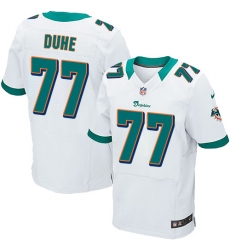 Men's Nike Miami Dolphins #77 Adam Joseph Duhe Elite White NFL Jersey