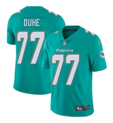 Youth Nike Miami Dolphins #77 Adam Joseph Duhe Elite Aqua Green Team Color NFL Jersey