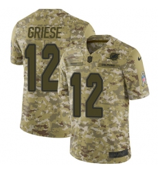 Men's Nike Miami Dolphins #12 Bob Griese Limited Camo 2018 Salute to Service NFL Jersey