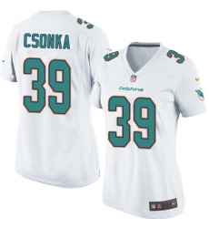 Women's Nike Miami Dolphins #39 Larry Csonka Game White NFL Jersey