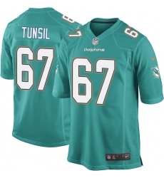 Youth Nike Miami Dolphins #67 Laremy Tunsil Game Aqua Green Team Color NFL Jersey