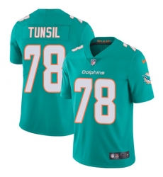 Youth Nike Miami Dolphins #78 Laremy Tunsil Aqua Green Team Color Vapor Untouchable Elite Player NFL Jersey