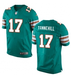Men's Nike Miami Dolphins #17 Ryan Tannehill Elite Aqua Green Alternate NFL Jersey
