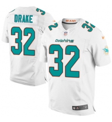 Men's Nike Miami Dolphins #32 Kenyan Drake Elite White NFL Jersey