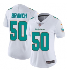 Women's Nike Miami Dolphins #50 Andre Branch Elite White NFL Jersey