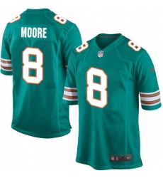 Men's Nike Miami Dolphins #8 Matt Moore Game Aqua Green Alternate NFL Jersey