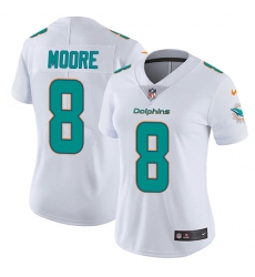 Women's Nike Miami Dolphins #8 Matt Moore White Vapor Untouchable Limited Player NFL Jersey