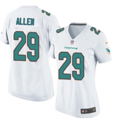 Women's Nike Miami Dolphins #29 Nate Allen Game White NFL Jersey