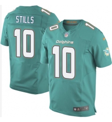 Men's Nike Miami Dolphins #10 Kenny Stills Elite Aqua Green Team Color NFL Jersey