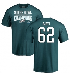 Nike Philadelphia Eagles #62 Jason Kelce Green Super Bowl LII Champions T-Shirt