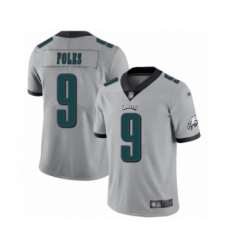 Women's Philadelphia Eagles #9 Nick Foles Limited Silver Inverted Legend Football Jersey