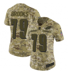 Women's Nike Philadelphia Eagles #79 Brandon Brooks Limited Camo 2018 Salute to Service NFL Jersey
