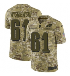 Men's Nike Philadelphia Eagles #61 Stefen Wisniewski Limited Camo 2018 Salute to Service NFL Jersey