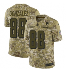 Men's Nike Atlanta Falcons #88 Tony Gonzalez Limited Camo 2018 Salute to Service NFL Jersey