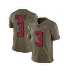 Men's Atlanta Falcons #3 Matt Bryant Limited Olive 2017 Salute to Service Football Jersey