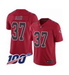 Men's Atlanta Falcons #37 Ricardo Allen Limited Red Rush Vapor Untouchable 100th Season Football Jersey
