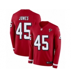 Youth Nike Atlanta Falcons #45 Deion Jones Limited Red Therma Long Sleeve NFL Jersey