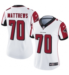 Women's Nike Atlanta Falcons #70 Jake Matthews Elite White NFL Jersey